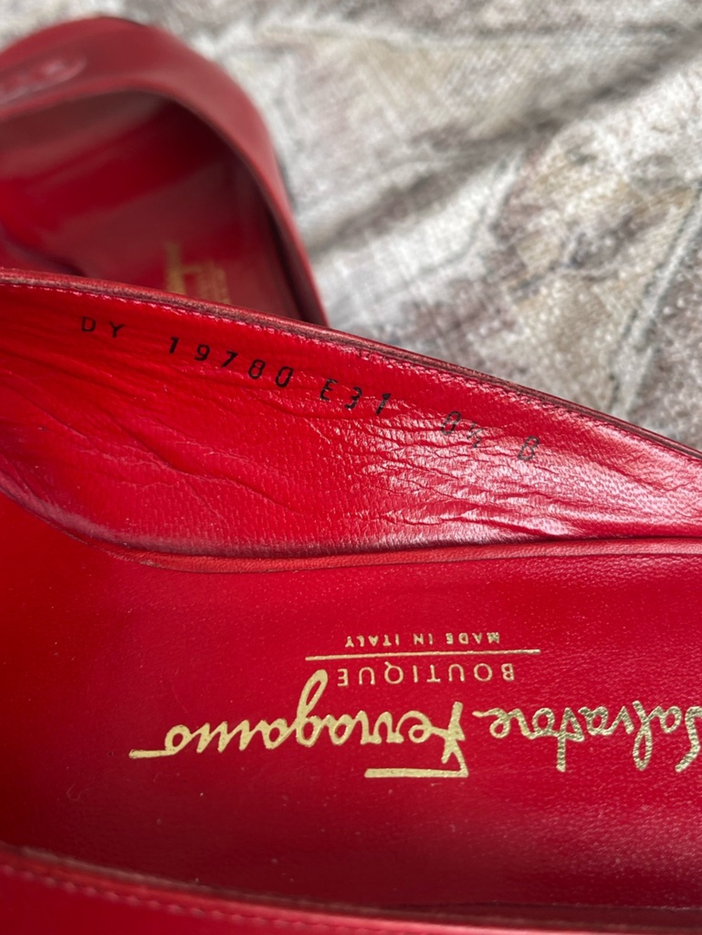 Salvatore Ferragamo Red Leather Slide Mules with Gancini Detail - Picture 6 of 11